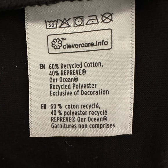 Tentree | Tentree Women’s Seablend Black Crew Neck Short Sleeve Tee Size Large - Picture 7 of 7